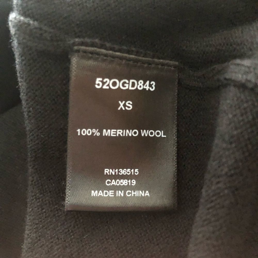 One Grey Day Merino Wool Black Turtleneck Maxi Dress NWT Size XS Minimalist - Picture 4 of 4